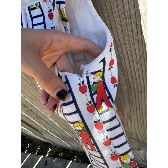 Very Rare 60s 70s 3T Overalls Vintage Boy Ladder Apples - Picture 4 of 8